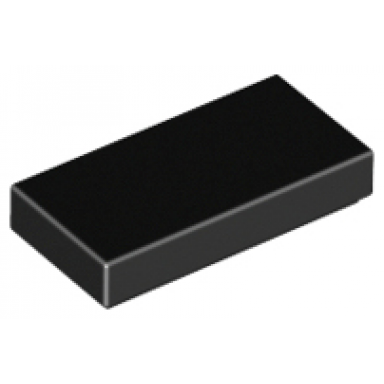 black tile 1 x 2
