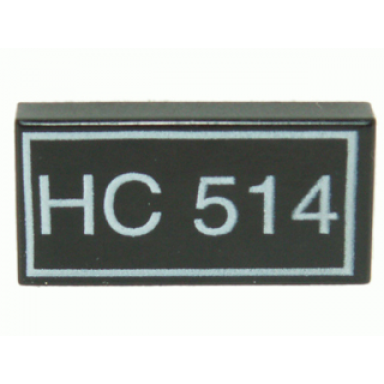 black tile 1 x 2 with white hc 514 in rectangle pattern