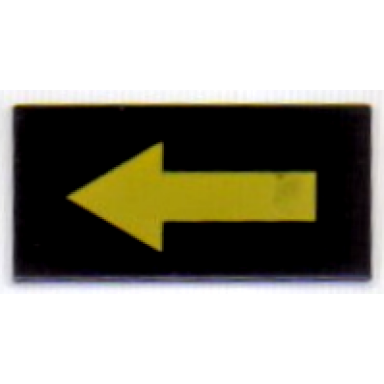 black tile 1 x 2 with yellow arrow long without black border pattern