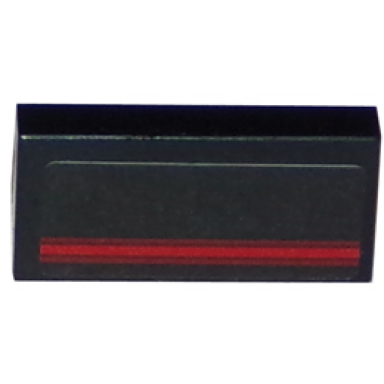 black tile 1 x 2 with red stripe on black background pattern sticker - set 75870