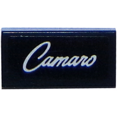 black tile 1 x 2 with camaro pattern sticker - set 75874