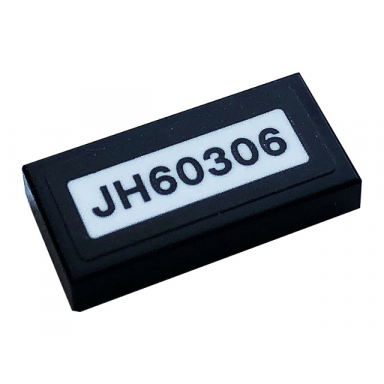 black tile 1 x 2 with jh60306 pattern sticker - set 60306