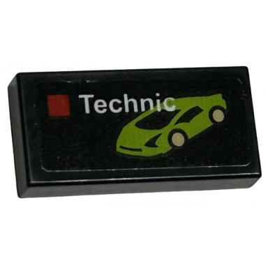 black tile 1 x 2 with lego technic set box art lime car lamborghini siã¡n sian fkp 37 pattern sticker - sets 40528 40574