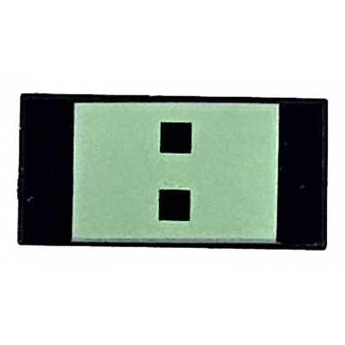 black tile 1 x 2 with yellowish green rectangle with 2 squares pattern