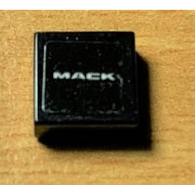 black tile 1 x 1 with mack pattern sticker - set 42078