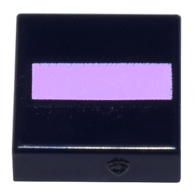 black tile 1 x 1 with bright pink line pattern
