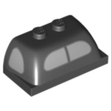 black windscreen 2 x 4 x 1 1 3 with silver side windows and split rear window pattern