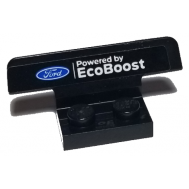 black vehicle spoiler 1 x 4 on 1 x 2 base with ford logo and powered by ecoboost pattern sticker - set 75885