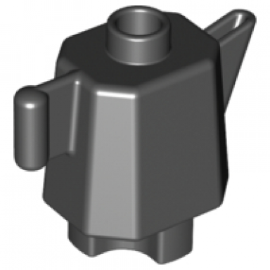black duplo utensil teapot coffeepot indented base