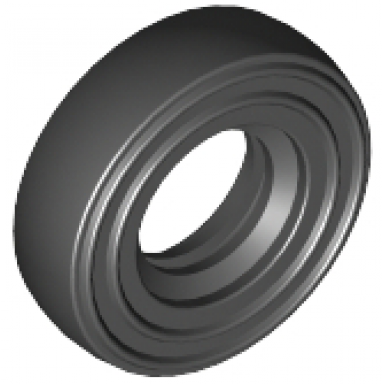 black tire 14mm d x 4mm smooth small single