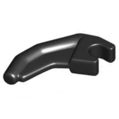 black barb claw horn tooth with clip angled