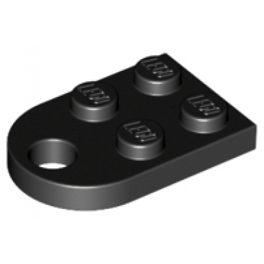 black plate modified 2 x 3 with hole