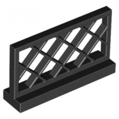 black fence 1 x 4 x 2 lattice