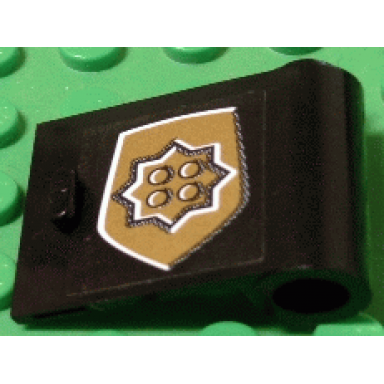 black door 1 x 3 x 2 right with world city gold police badge large pattern sticker - set 7034