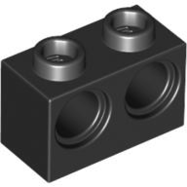 black technic brick 1 x 2 with holes