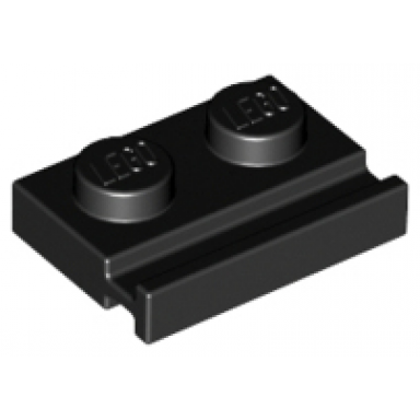 black plate modified 1 x 2 with door rail