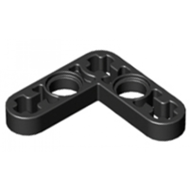 black technic liftarm modified bent thin l-shape 3 x 3