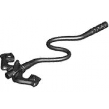 black minifigure weapon whip with grappling hook and barbs