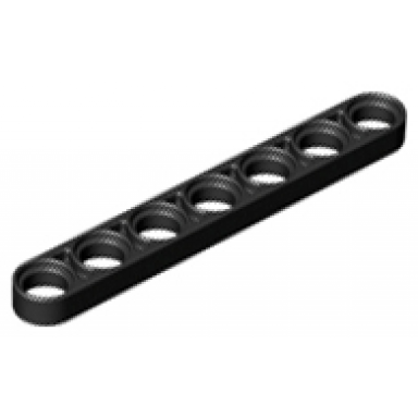 black technic liftarm thin 1 x 7