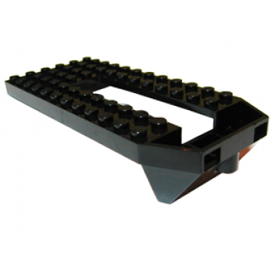 black train base 6 x 14 with inverted sloped front
