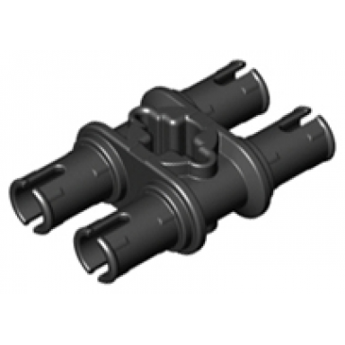 black technic pin double with axle hole