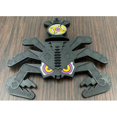 black technic competition target scorpion with yellow and pink eyes and shooting target pattern stickers - set 8268