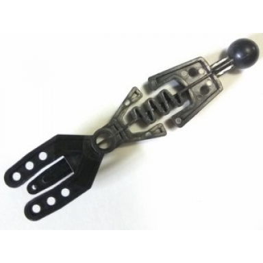 black technic throwbot arm forked with flexible center and ball joint