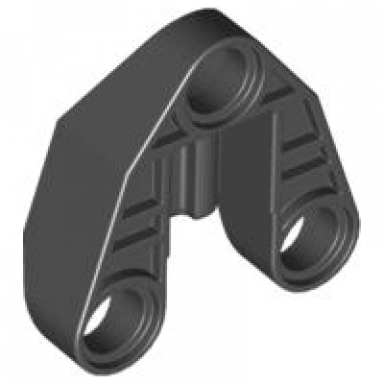 black technic pin connector 3 x 3 with axle and 3 pin holes