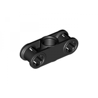 black technic axle and pin connector perpendicular 3l with center pin hole