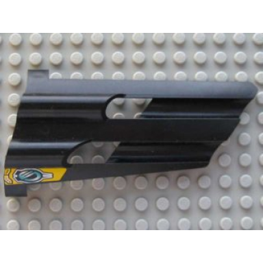 black technic panel fairing 3 large long large holes side a with cm pattern sticker - set 8450
