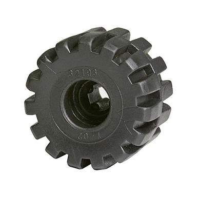 black wheel full rubber flat with axle hole