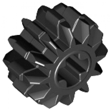 black technic gear 12 tooth double bevel