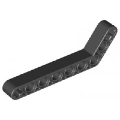 black technic liftarm modified bent thick 1 x 9 7 - 3