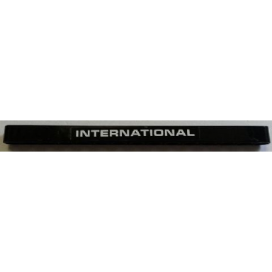 black technic liftarm thick 1 x 15 with white international pattern sticker - set 8258