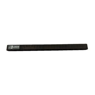 black technic liftarm thick 1 x 15 with white lever positions and lock at the left end pattern sticker - set 42078