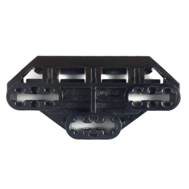 black technic axle connector block 3 x 6 with 6 holes