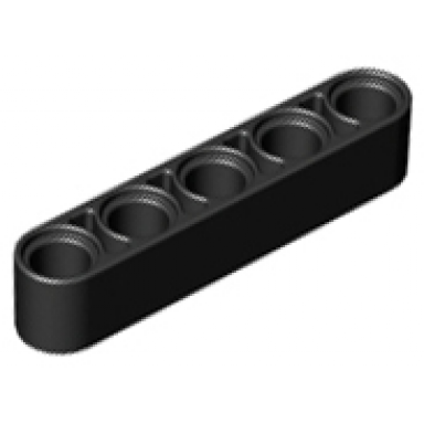 black technic liftarm thick 1 x 5