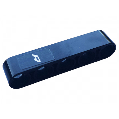 black technic liftarm thick 1 x 5 with white letter r pattern sticker - set 42123