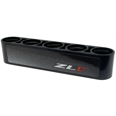 black technic liftarm thick 1 x 5 with red and silver zl1 pattern model left side sticker - set 42153