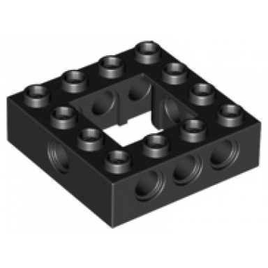 black technic brick 4 x 4 open center