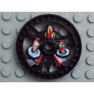 technic disk 5 x 5 - roborider talisman wheel twin saw mold with robot pattern