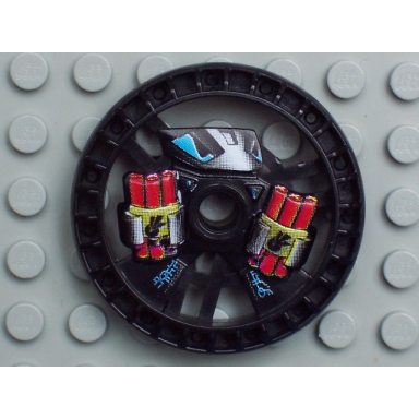 technic disk 5 x 5 - roborider talisman wheel dynamite mold with robot pattern