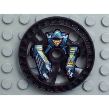 technic disk 5 x 5 - roborider talisman wheel stunner mold with robot pattern