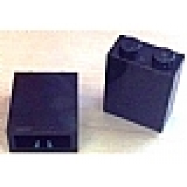 black brick 1 x 2 x 2 with inside axle holder