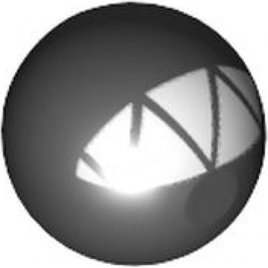 technic ball joint with white triangles pattern super mario chain chomp teeth