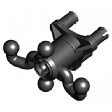 technic steering arm with 4 tow ball with black wheel hub 3 pin triangular 32495 32496