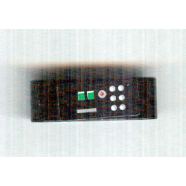 black technic liftarm thick 1 x 3 with red green and white buttons pattern model left sticker - set 8010