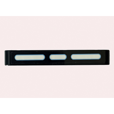 black technic liftarm thick 1 x 7 with 3 white bars shuttle lights pattern sticker - set 75156