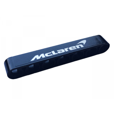 black technic liftarm thick 1 x 7 with silver logo mclaren pattern sticker - set 42123