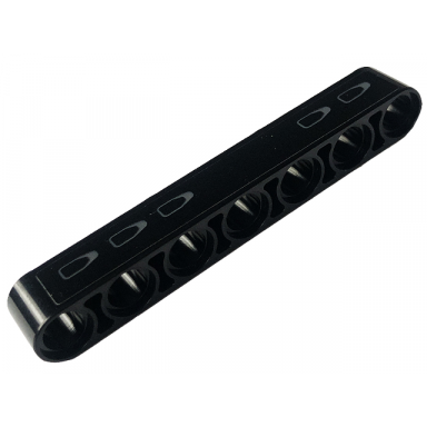 black technic liftarm thick 1 x 7 with dark bluish gray tread plate with 5 holes pattern model left side sticker - set 42126